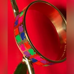 Kate Spade Play Your Cards Rigth Bangle,Kate Spade Multicolor Heart Bangle
